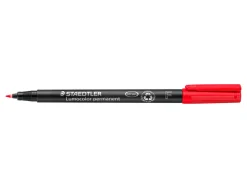 Stylo-feutre staedtler lumocolor permanent pointe fine 0.6mm multi-supports séchage immédiat résistant eau coloris rouge