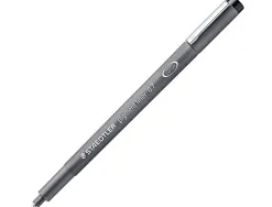 Stylo-feutre staedtler pigment liner technique trait 0.7mm encre noire infalsifiable pointe calibrée baguée métal
