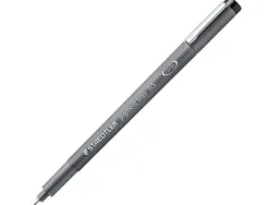 Stylo-feutre staedtler pigment liner technique trait 0.5mm encre noire infalsifiable pointe calibrée baguée métal