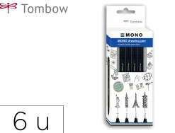 Stylo-feutre tombow mono drawing pen set bold 4 pieces 02 04 06 08 coloris noir