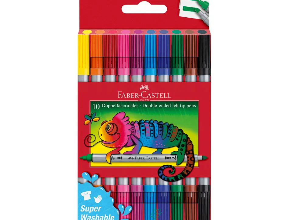 Stylo-feutres faber castell double pointe pochette de 10