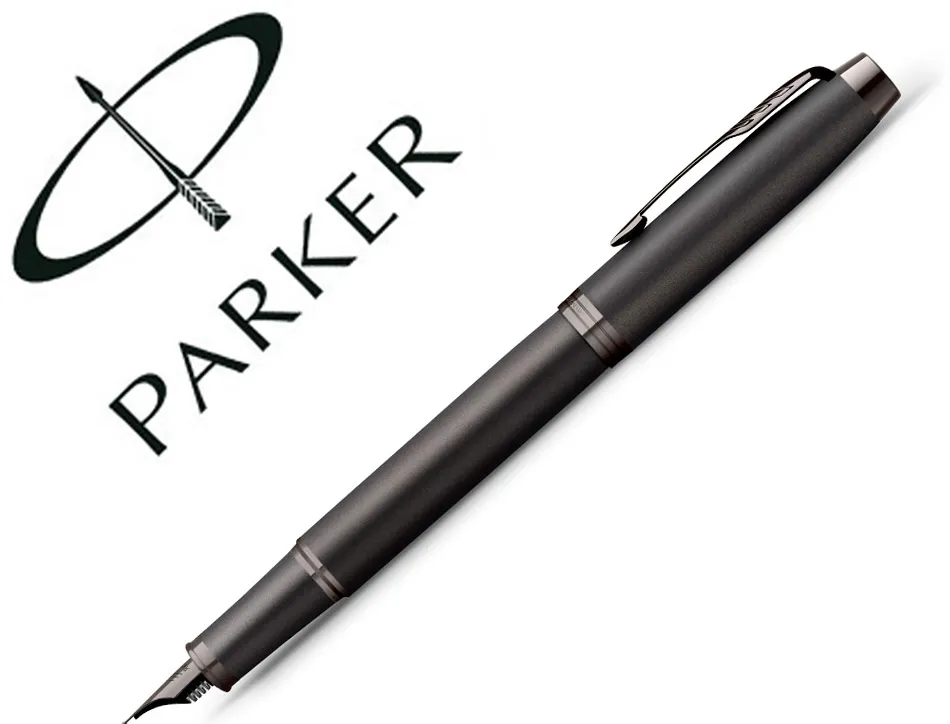 Stylo-plume parker im monochrome noir pointe moyenne encre bleu etui cadeau