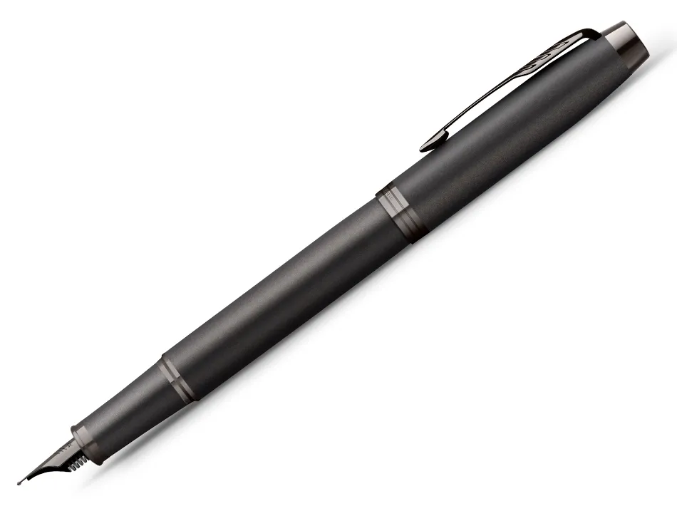 Stylo-plume parker im monochrome noir pointe moyenne encre bleu etui cadeau