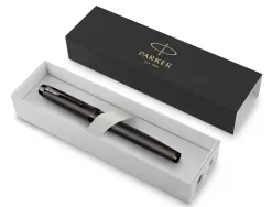 Stylo-plume parker im monochrome noir pointe moyenne encre bleu etui cadeau