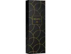 Stylo-plume belius passion aluminium brosse attributs or encre bleue coloris noir dans coffret cadeau