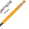 Stylo-plume caran d'ache 840 pop line corps aluminium plume moyenne coloris orange étui