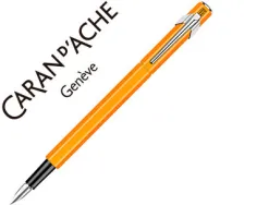 Stylo-plume caran d'ache 840 pop line corps aluminium plume moyenne coloris orange étui