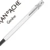 Stylo-plume caran d'ache 840 pop line corps aluminium plume moyenne coloris blanc étui