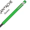 Stylo-plume caran d'ache 840 pop line corps aluminium plume moyenne coloris vert lime étui