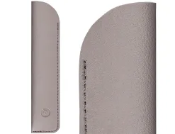 Stylo-plume et etui en simili cuir belius space b monochrome sans agrafe encre bleue coloris gris dans coffret cadeau