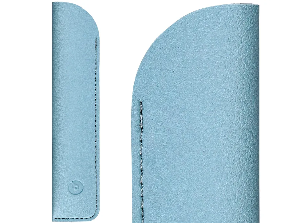 Stylo-plume et etui en simili cuir belius space b monochrome sans agrafe encre bleue coloris bleu dans coffret cadeau
