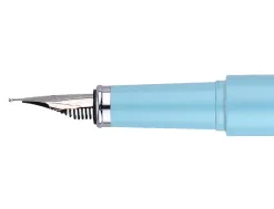 Stylo-plume et etui en simili cuir belius space b monochrome sans agrafe encre bleue coloris bleu dans coffret cadeau