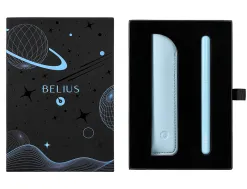 Stylo-plume et etui en simili cuir belius space b monochrome sans agrafe encre bleue coloris bleu dans coffret cadeau