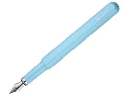 Stylo-plume et etui en simili cuir belius space b monochrome sans agrafe encre bleue coloris bleu dans coffret cadeau