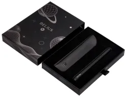 Stylo-plume et etui en simili cuir belius space b monochrome sans agrafe encre bleue coloris noir dans coffret cadeau
