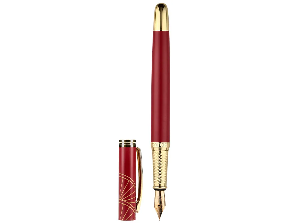 Stylo-plume et etui simili cuir belius soiree alum. details et attributs or encre bleue coloris bordeaux coffret cadeau