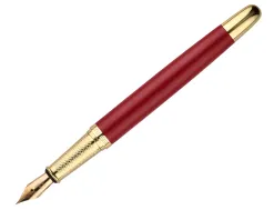 Stylo-plume et etui simili cuir belius soiree alum. details et attributs or encre bleue coloris bordeaux coffret cadeau
