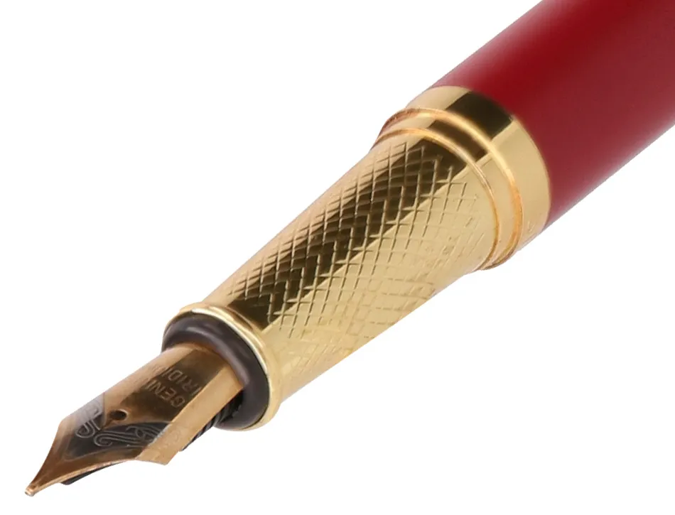 Stylo-plume et etui simili cuir belius soiree alum. details et attributs or encre bleue coloris bordeaux coffret cadeau