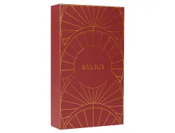 Stylo-plume et etui simili cuir belius soiree alum. details et attributs or encre bleue coloris bordeaux coffret cadeau