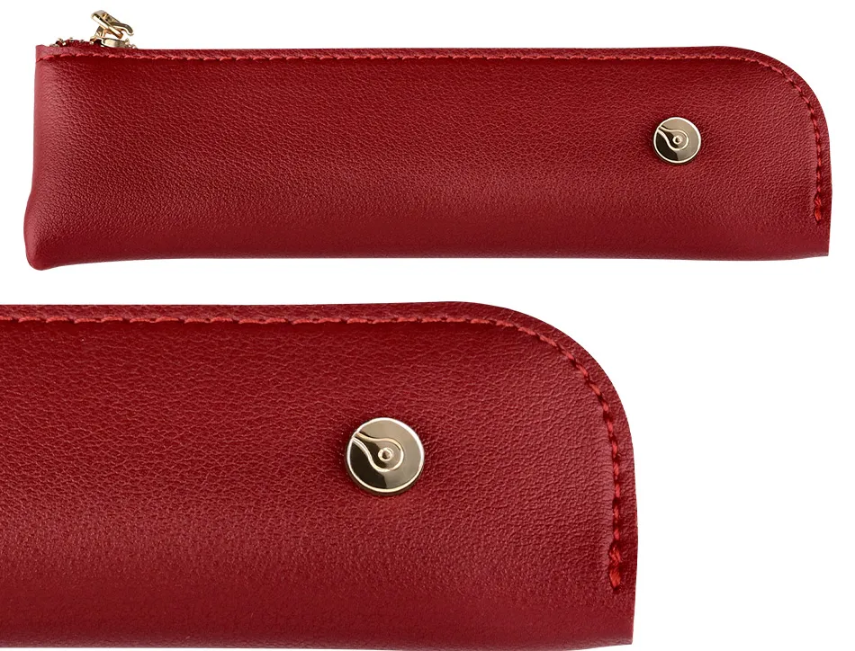 Stylo-plume et etui simili cuir belius soiree alum. details et attributs or encre bleue coloris bordeaux coffret cadeau