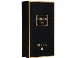 Stylo-plume et flacon d'encre belius origen aluminium brosse encre noire coloris noir dans coffret cadeau