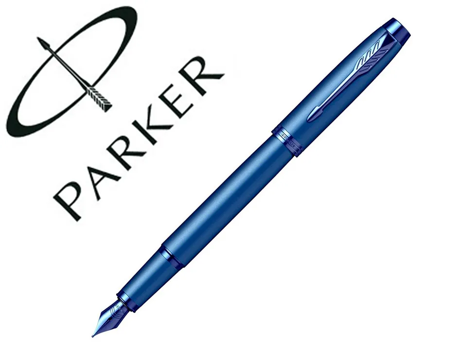Stylo-plume parker im monochrome bleu pointe moyenne encre bleu etui cadeau