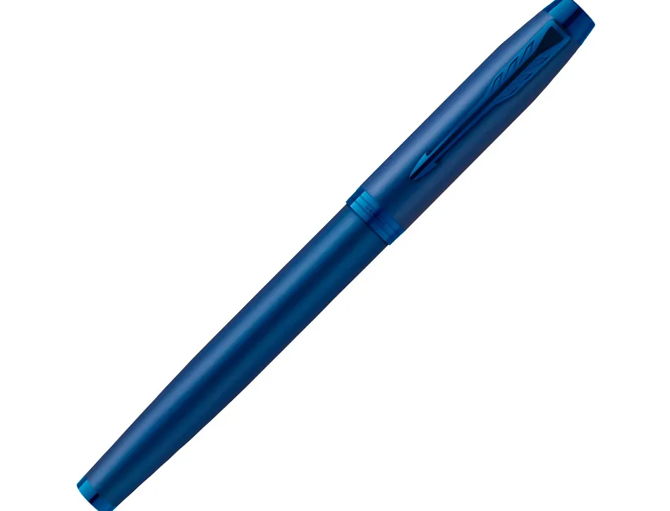 Stylo-plume parker im monochrome bleu pointe moyenne encre bleu etui cadeau