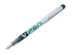 Stylo-plume pilot v pen jetable pointe moyenne régulateur débit encre liquide visible coloris vert