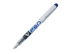 Stylo-plume pilot v pen jetable pointe moyenne régulateur débit encre liquide visible coloris bleu