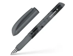 Stylo-plume schneider easy pointe acier taille m encre bleu royal effacable coloris noir