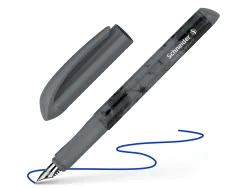 Stylo-plume schneider easy pointe acier taille m encre bleu royal effacable coloris noir