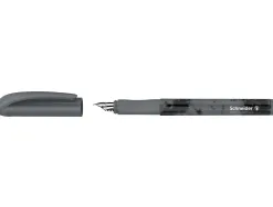 Stylo-plume schneider easy pointe acier taille m encre bleu royal effacable coloris noir