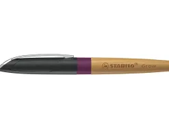 Stylo-plume stabilo grow corps bois de cerisier trait 0,5mm encre bleue coloris violet prune