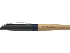 Stylo-plume stabilo grow corps bois de hetre trait 0,5mm encre bleue coloris bleu myrtille