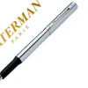 Stylo-plume waterman graduate corps acier chromé section noire