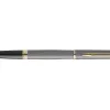 Stylo-plume waterman hemisphere metallic capuchon clip pointe fine coloris gris pierre coffret cadeau
