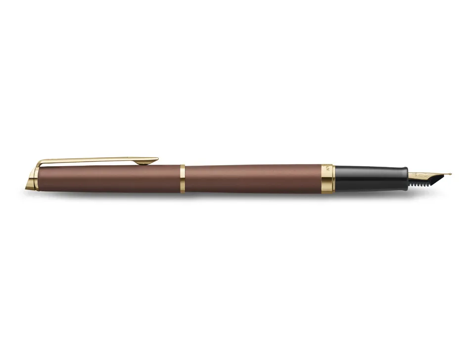 Stylo-plume waterman hemisphere metallic capuchon clip pointe fine coloris rouge cuivre coffret cadeau