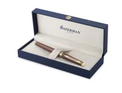Stylo-plume waterman hemisphere metallic capuchon clip pointe fine coloris rouge cuivre coffret cadeau