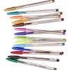 Stylos bille bic cristal multicolor mixte encre standard et fun - pochette de 15 un