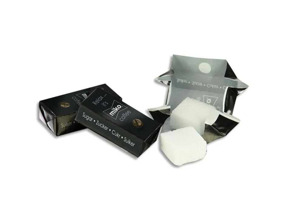Sucre en morceau miko blanc emballage individuel 2x2,5g carton 1000 unites