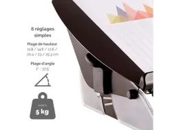 Support clavier / porte-document fellowes easy glide réf 8210001