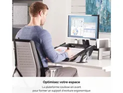Support clavier / porte-document fellowes easy glide réf 8210001