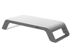 Support fellowes moniteur hana lt 3 niveaux reglage hauteur reduit fatigue oculaire et douleurs cervicales coloris blanc