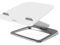 Support fellowes ordinateur portable hana lt egalage optimal hauteur et inclinaison systeme passe cable integre blanc