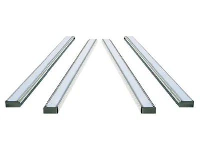 Support nobo bandes fixes aluminium anodisé indice 24 longueur 77,2cm paire supports hauts-bas