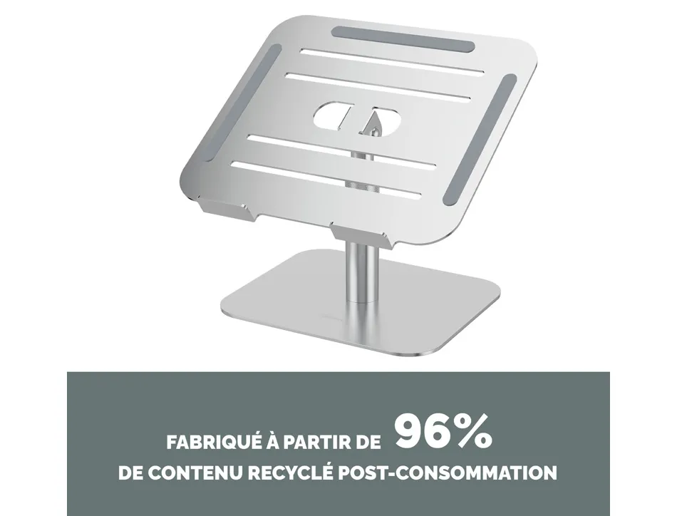 Support pc portable fellowes bureau alumia coloris argent