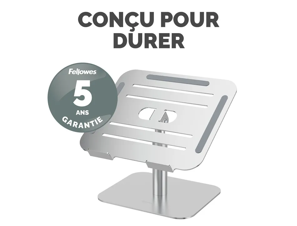 Support pc portable fellowes bureau alumia coloris argent