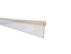 Support porte-etiquette prix q-connect adhesif pour etagere, 40x1000 mm semi transparent