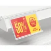 Support porte-etiquette prix q-connect pour crochet en t, etiquette 39x60 mm transparent