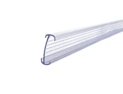 Support porte-etiquette prix q-connect reutilisable pour etagere, 40x1000 mm transparent